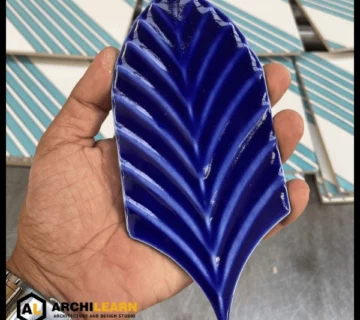 کاشی طرح دار برگی