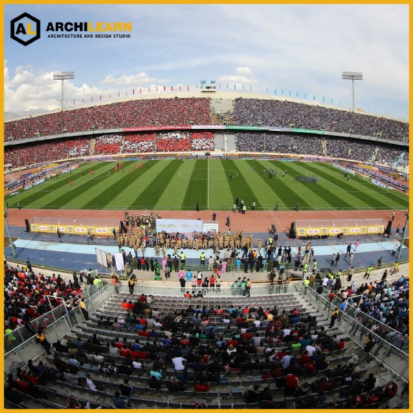 ورزشگاه آزادی از آثار عبدالعزیز فرمانفرمائیان