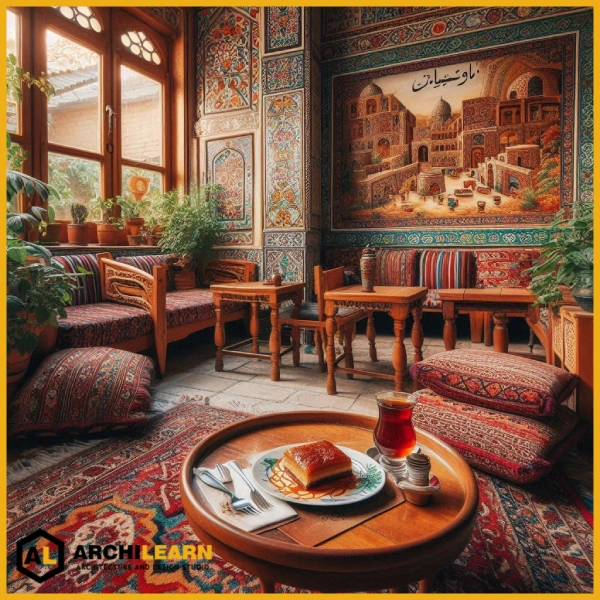 طراحی کافه سنتی ایرانی