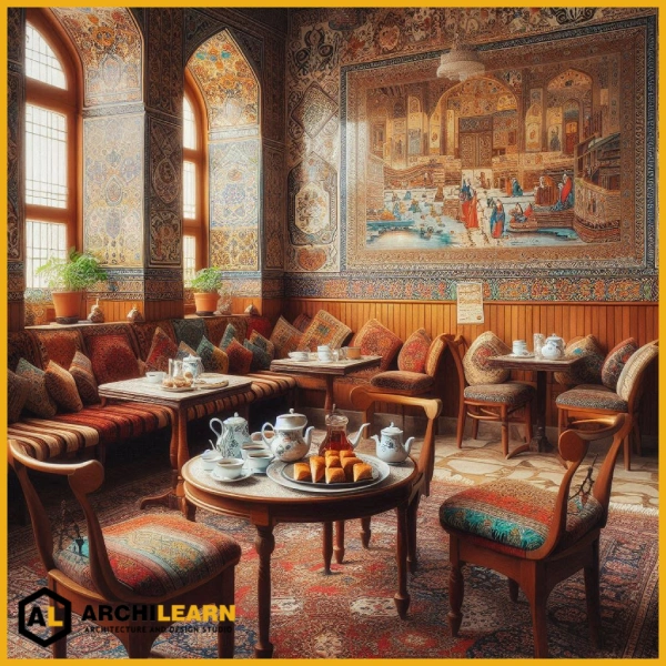 طراحی کافی شاپ سنتی ایرانی