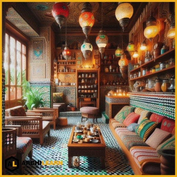 طراحی کافه سنتی مراکشی