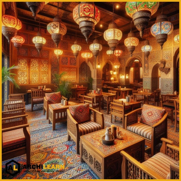 طراحی کافه سنتی عربی