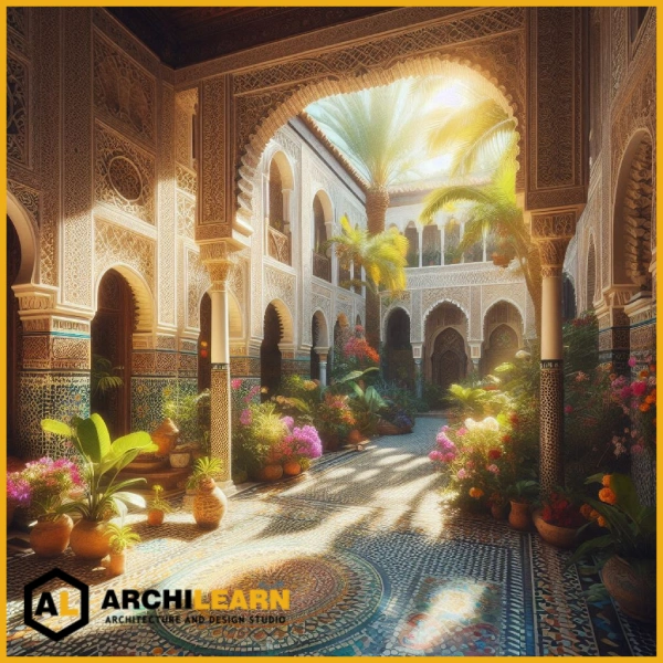 نور در طراحی ویلا سنتی