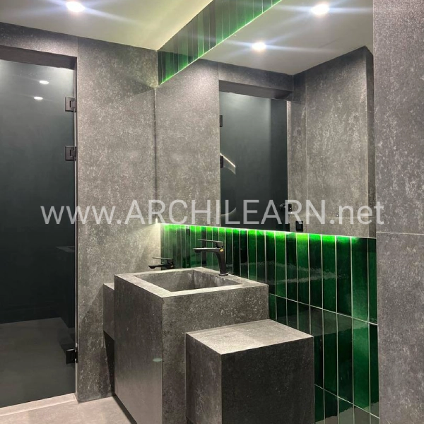 کاشی طرح دار سرویس بهداشتی