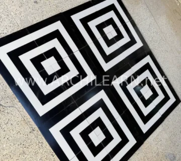 کاشی مدیترانه ای کاشی سیاه سفید کاشی ضد لغزش