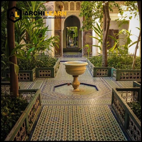 کاشی مراکشی حیاط